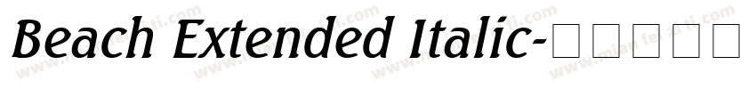 Beach Extended Italic字体转换